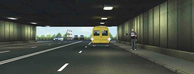 Билет №30, вопрос №9: Разрешено ли водителю маломестного автобуса движение задним ходом для посадки пассажира в тоннеле?